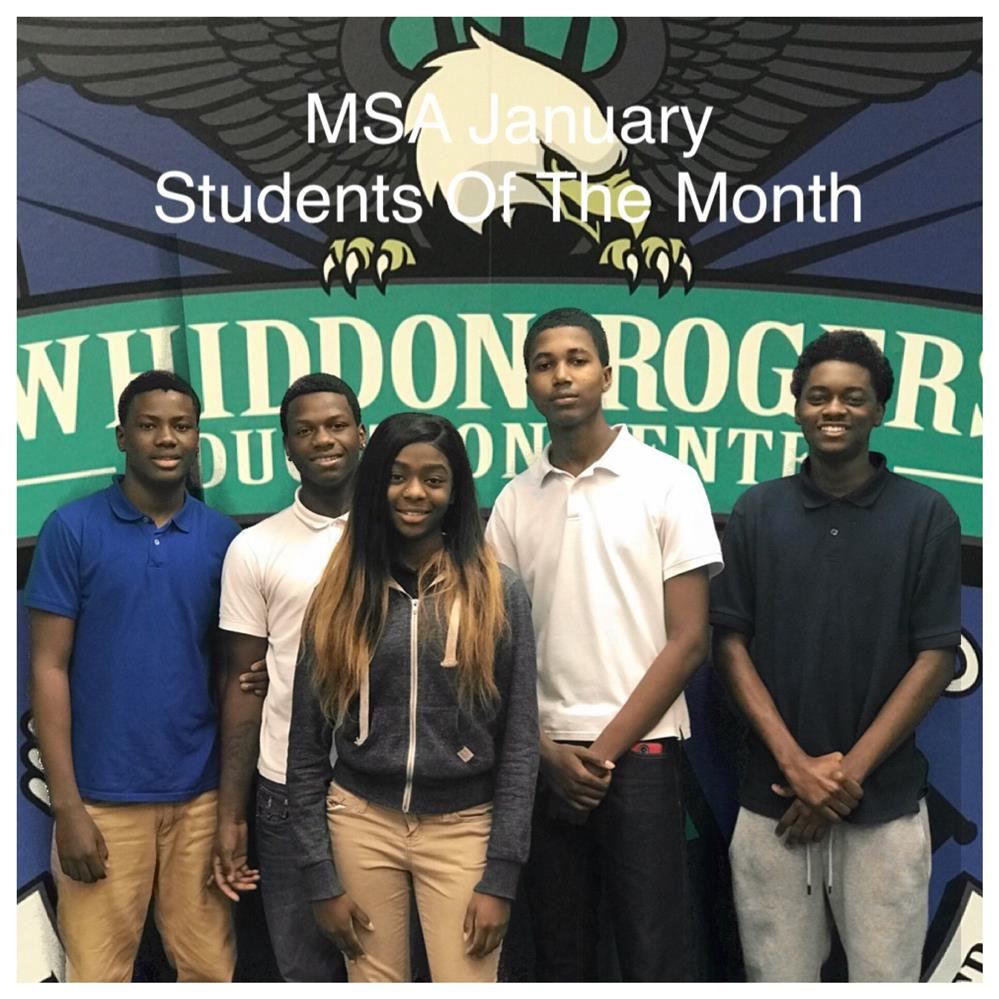 MSA January Students of the Month